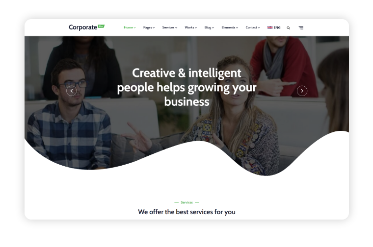 Corporate Plus Home Page Variant 3